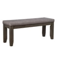 thumbnail image 1 of Benjara BM215439 Counter Height Bench with Fabric Upholstered Seat - Beige & Black - 25 x 16 x 42 in., 1 of 5