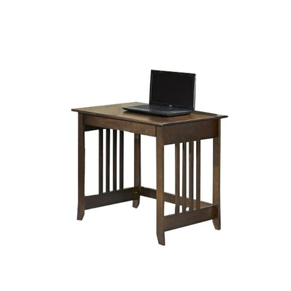 Benjara BM215634 Rectangular Wooden Laptop Table with Slatted Side Panel, Brown