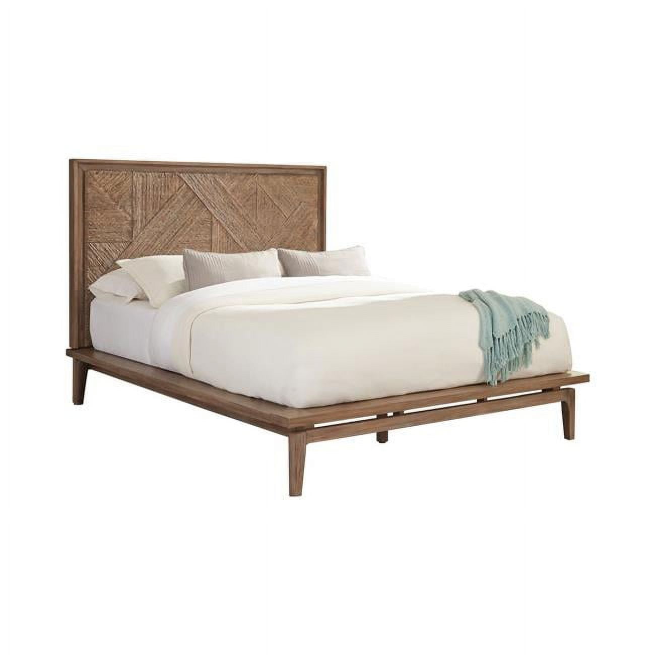 Benjara BM215777 Platform style Wooden Eastern King Size Bed with