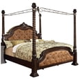 thumbnail image 1 of Benjara BM216229 Leatherette Upholstered Full Size Bed with Headboard - Brown - 39.5 x 57.5 x 80.5 in., 1 of 2