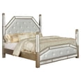 thumbnail image 1 of Benjara BM216340 Low Profile Queen Size Bed with Button Tufted Headboard - Black, 1 of 1