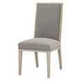 thumbnail image 1 of Benjara BM217386 High Back Armless Dining Chair with Wooden Legs, Gray & Brown - Set of 2, 1 of 5