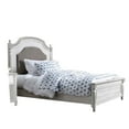 thumbnail image 1 of Benjara BM217663 Camel Back Designed Wooden California Bed, White & Gray - King Size, 1 of 5