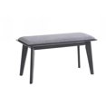 thumbnail image 1 of Benjara BM219268 Fabric Upholstered Wooden Bench with Angled Legs, Gray, 1 of 2