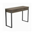 thumbnail image 1 of Benjara BM220257 2 Drawer Rectangular Sofa Table with Metal Sled Base, Walnut Brown, 1 of 2