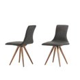 thumbnail image 1 of Benjara BM223498 Fabric Upholstered Dining Chair with Splayed Legs&#44; Gray & Brown - Set of 2, 1 of 2