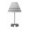thumbnail image 1 of Benjara BM223626 Skateboard Design Resin Table Lamp with Conical Fabric Shade, Light Gray, 1 of 2