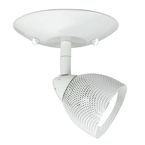 Benjara BM223675 50W Mesh Design Metal Ceiling Track Light with Serpentine Fixture, White