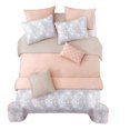 thumbnail image 1 of Benjara BM225221 Comforter & Coverlet Set with Floral Swirl Pattern, Pink - Twin Size - 6 Piece, 1 of 2