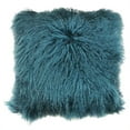 thumbnail image 1 of Benjara BM225259 Faux Fur Pillow with Removable Cover & Zipper Closure, Blue, 1 of 3