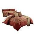 thumbnail image 1 of Benjara BM226207 Polyester Comforter Set with Paisley Print, Red - Queen Size - 14 Piece, 1 of 2