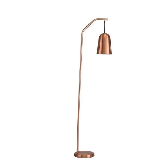 Benjara BM229534 59 in. Drop Shade Metal Floor Lamp, Copper