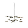 thumbnail image 1 of Benjara BM230730 12 Light Contemporary Metal Chandelier, Black & Gold, 1 of 3