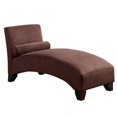 thumbnail image 1 of Benjara BM231827 Arched Fabric Upholstered Chaise Lounge with Pillow, Brown, 1 of 5