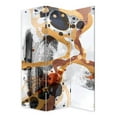 thumbnail image 1 of 72 Inch 3 Panel Canvas Room Divider with Splash Print,Multicolor- Saltoro Sherpi, 1 of 5