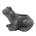 thumbnail image 1 of Benjara BM238458 14 in. Polyresin Frog Planter with Textured Accents, Black, 1 of 5