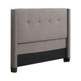thumbnail image 1 of Benjara BM274101 Adams Headboard - Metal Legs, Tufted Linen, Gray - California King Size, 1 of 2