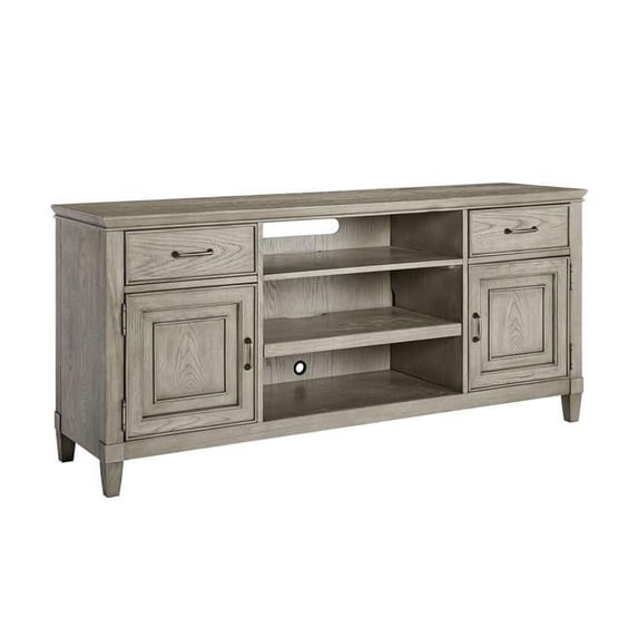Benjara BM284263 66 in. Eva Medium 2 Door TV Media Entertainment Center Console, Soft Beige