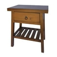 thumbnail image 1 of Benjara 26" Side Table- Classic Look- Drawer- Slatted Shelf- Modern Wood Brown, 1 of 6