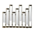 thumbnail image 1 of Benjara BM285277 18 in. 9 Slot Accent Vase, Glass Body Pieces in Iron Frame - Antique Bronze, 1 of 5