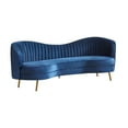 thumbnail image 1 of Benjara BM295107 84 in. Chad Curved Bean Sofa, Gold & Royal Blue, 1 of 5