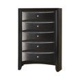 thumbnail image 1 of Ica 49 Inch Tall Dresser Chest, 5 Chambered Drawers, Felt Lined, Black- Saltoro Sherpi, 1 of 5