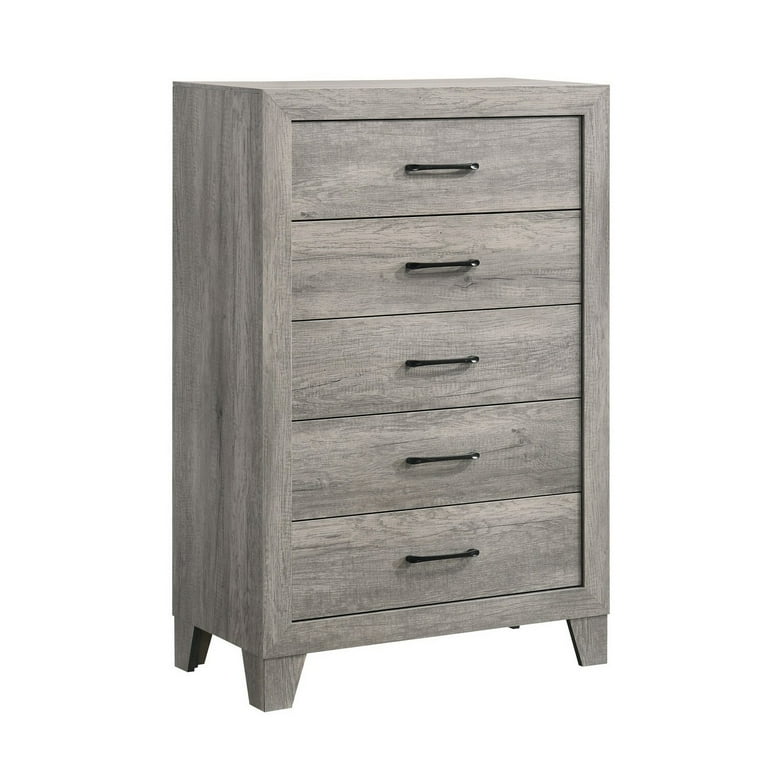 うらん Benjara Bedroom Furniture: Isha 48in 5-Drawer Tall Dresser