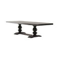 thumbnail image 1 of Benjara BM302454 95-123 in. Wood 2 Extension Leaves & Turned Dining Table, Antique Black & Gray, 1 of 5