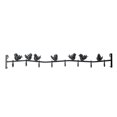thumbnail image 1 of 38 Inch Wall Hooks Perched Birds 8 Coat Hooks Black Iron Vintage Style, 1 of 4