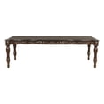 thumbnail image 1 of Benjara Mitch 76-94" Extendable Rectangular Dining Table- Scalloped Edge- Brown, 1 of 8