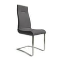 thumbnail image 1 of Benjara Jon 22 Inch Dining Chair, Set of 2, Cantilever, Dark Gray Faux Leather, 1 of 6