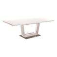 thumbnail image 1 of Benjara Col 71-95" Extendable Dining Table- U Shaped Pedestal Base- White, 1 of 5