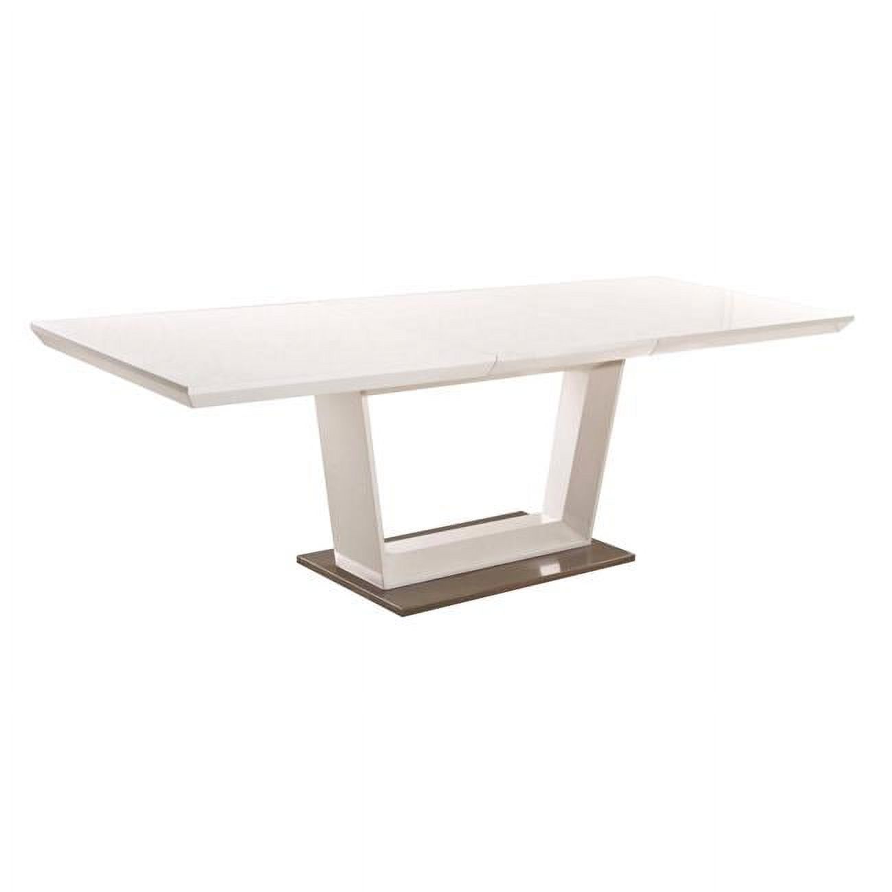 Benjara BM307591 7195 in. Col U Shaped Pedestal Base Extendable Dining