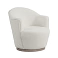 thumbnail image 1 of Benjara BM307602 32 in. Sofi Cushioned Sloped Armrests Plush Swivel Chair, Off White, 1 of 6