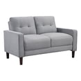 thumbnail image 1 of Bow 54 Inch Loveseat- Grid Tufted Back- Track Arms- Self Welt Trim- Gray, 1 of 6