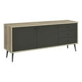 thumbnail image 1 of 71 Inch Sideboard Console Cabinet, 2 Doors, 2 Shelves, 3 Drawers, Gray, 1 of 5