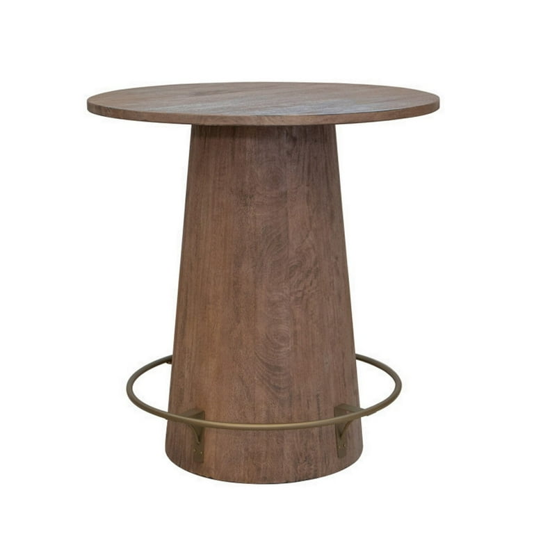 Benjara BM309987 39 Kohl Bistro Table with Round Top Mango