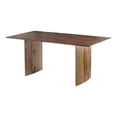 thumbnail image 1 of Benjara Dice 71" Dining Table- Rectangular Top- Dual Base- Brown Sheesham Wood, 1 of 6