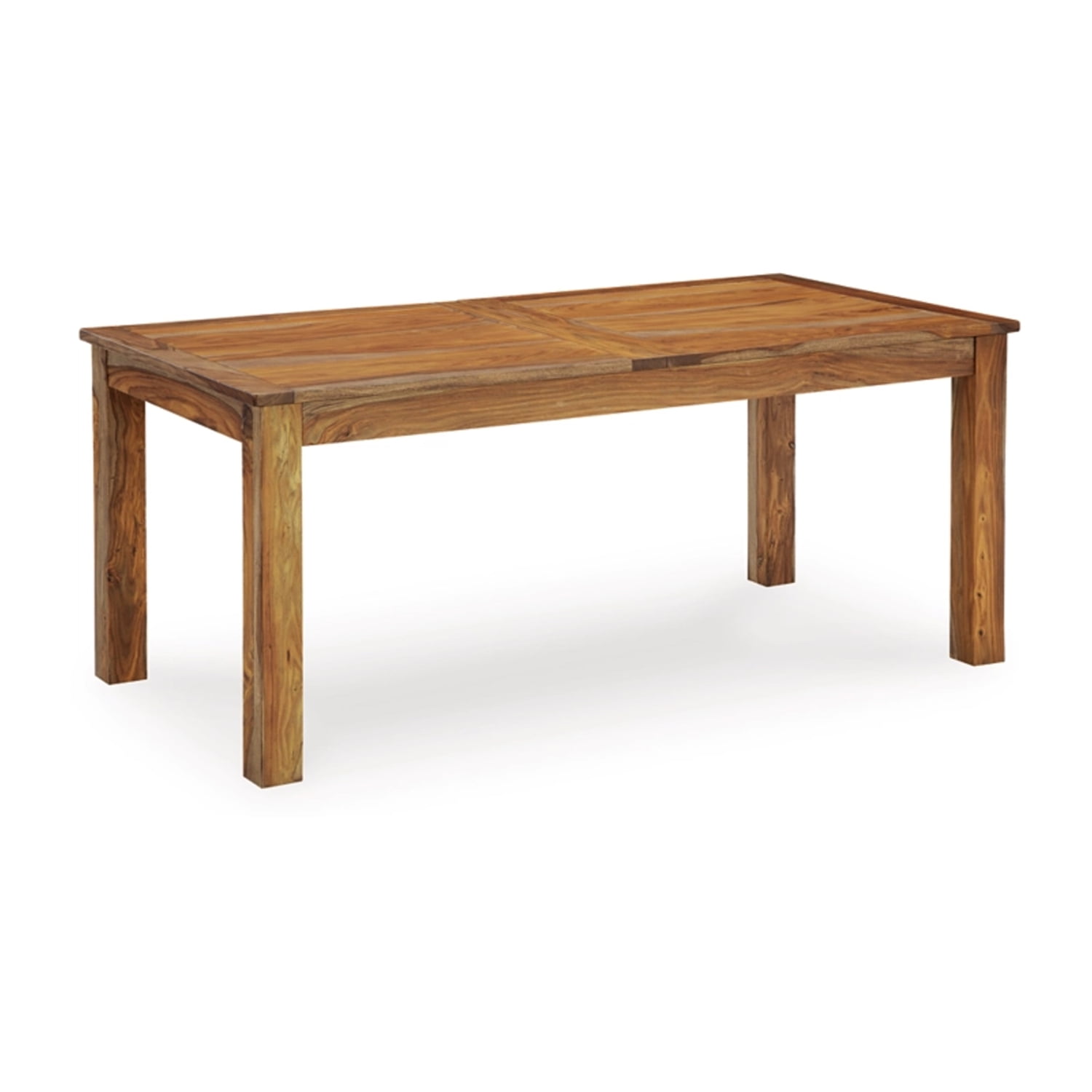 Natural Brown Sheesham Wood Extendable Dining Table for Eight