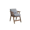 thumbnail image 1 of Stella 26 Inch Counter Height Chair, Light Gray Fabric, Cushions, Brown, 1 of 5