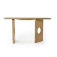 thumbnail image 1 of Benjara Noe Ohan 55" Console Table- Rectangular- Light Brown Solid Rubberwood, 1 of 5