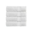 thumbnail image 1 of Bergamo 4 Piece Spun loft Towels with Stripes and Twill Weave The Urban Port, White - Saltoro Sherpi, 1 of 4