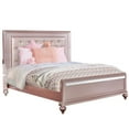 thumbnail image 1 of Button Tufted Full Size Bed with Leatherette Headboard Rose Gold, 1 of 3