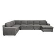 thumbnail image 1 of Cas Left Facing 7 Seater U Shaped Sectional Sofa Chaise- Pocket- Gray, 1 of 6