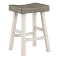 thumbnail image 1 of Casy 25 Inch Counter Height Stool- Saddle Seat- White Rubberwood- Set of 2, 1 of 6