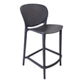 thumbnail image 1 of Benjara Celin 30" Barstool Chair- Set of 4- Stackable- Mesh- Curved Seat- Gray, 1 of 6