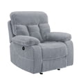 thumbnail image 1 of Benjara Charl 38 Inch Power Recliner Glider Chair, USB Charger Light Gray Polyester, 1 of 5