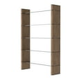 thumbnail image 1 of Benzara Cid 5-Shelf Modern Wood Bookcase with Side Panels in Walnut, 1 of 5