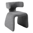 thumbnail image 1 of Cid Fiu 22 Inch Dining Chair- Curved Wingback- Gray Textured Polyester, 1 of 6