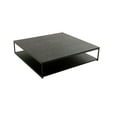 thumbnail image 1 of Benjara Cid Rive 48 Inch Coffee Table, Square Top, Shelf, Black Ash Veneer, Iron, 1 of 6